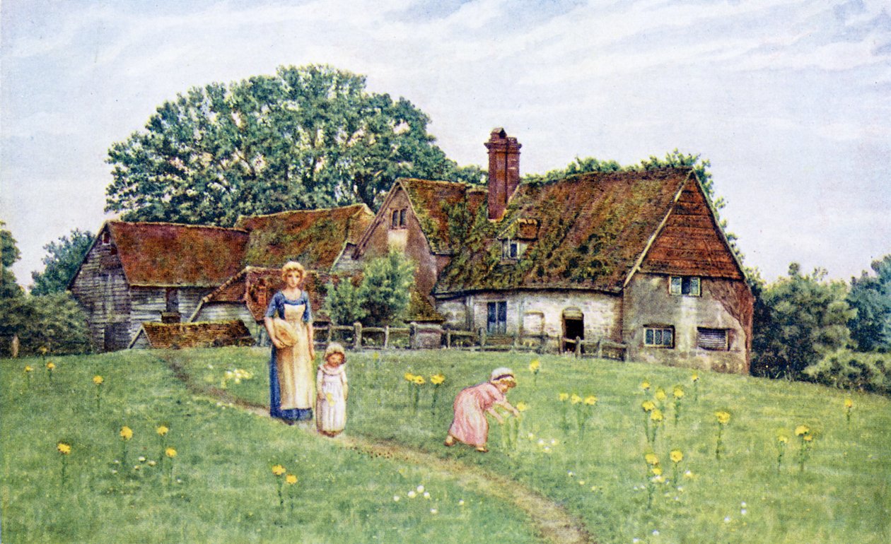 La vieja granja por Kate Greenaway de Kate Greenaway
