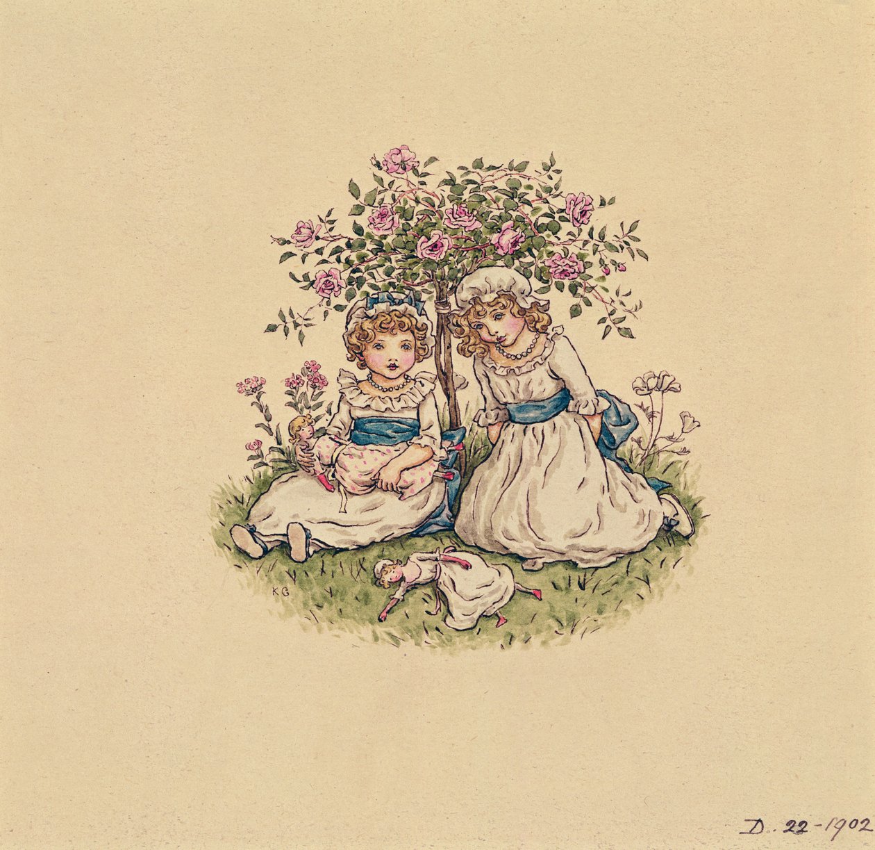 Ilustración para el Día de San Valentín, 1902 de Kate Greenaway