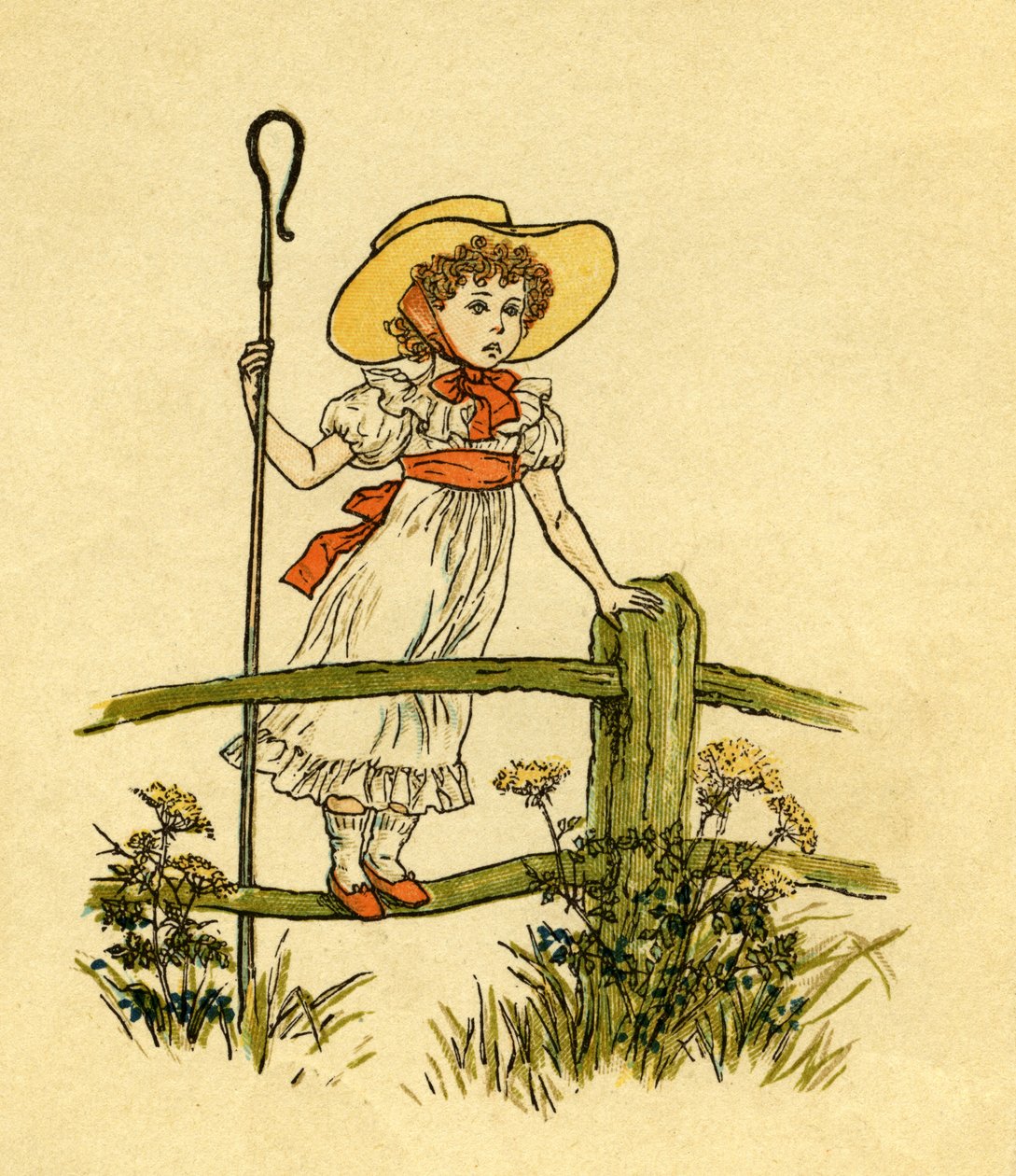 Little Bo-peep ha perdido sus ovejas de Kate Greenaway