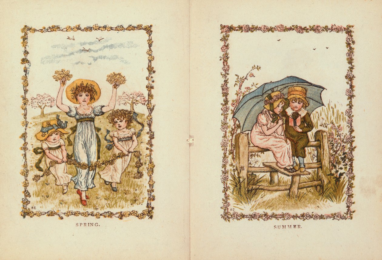 Primavera y verano, siglo XIX de Kate Greenaway