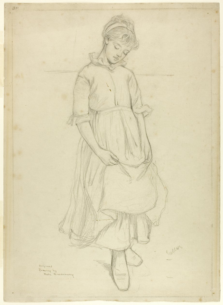 Niña de pie de Kate Greenaway