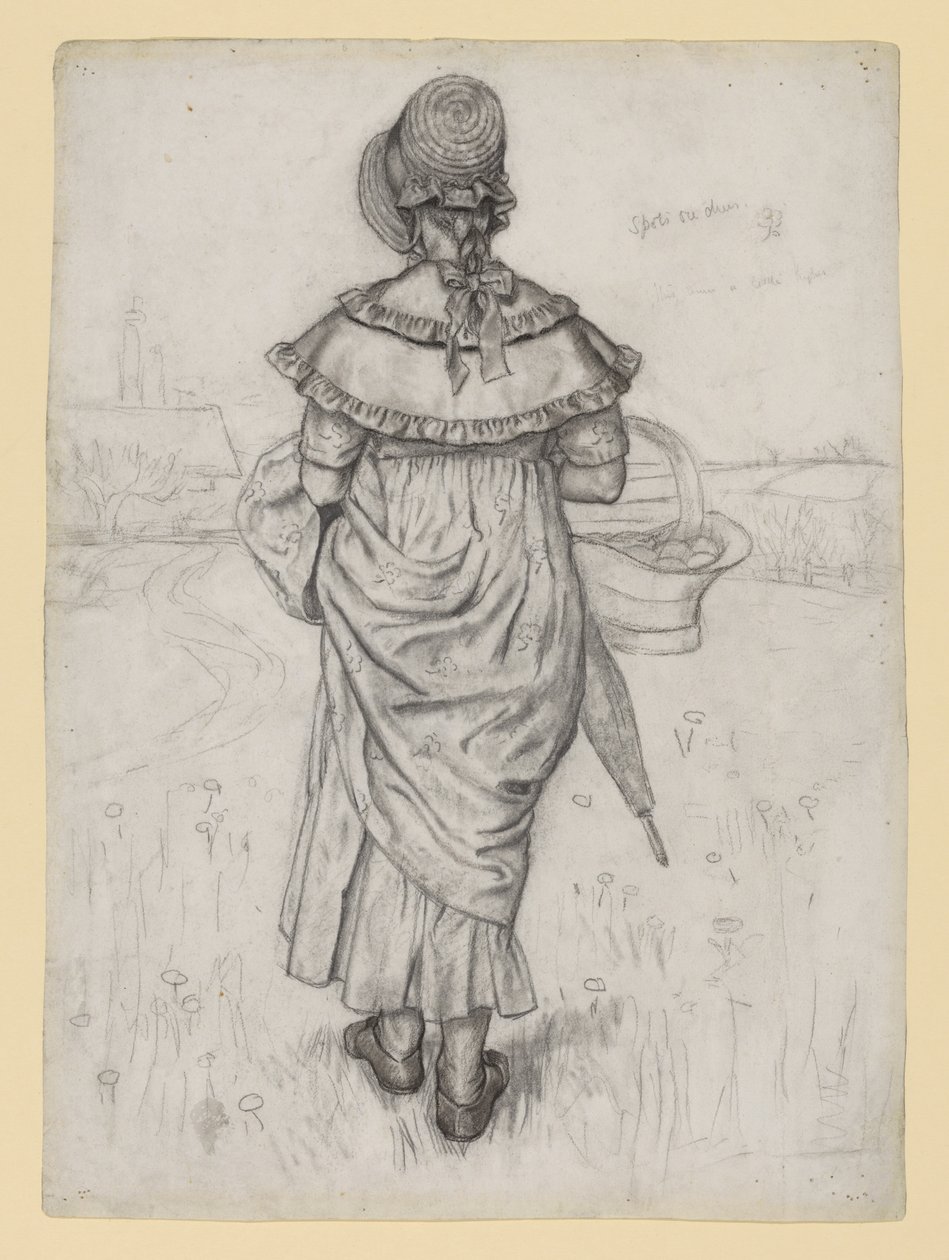 Estudio para «Under the Window» de Kate Greenaway
