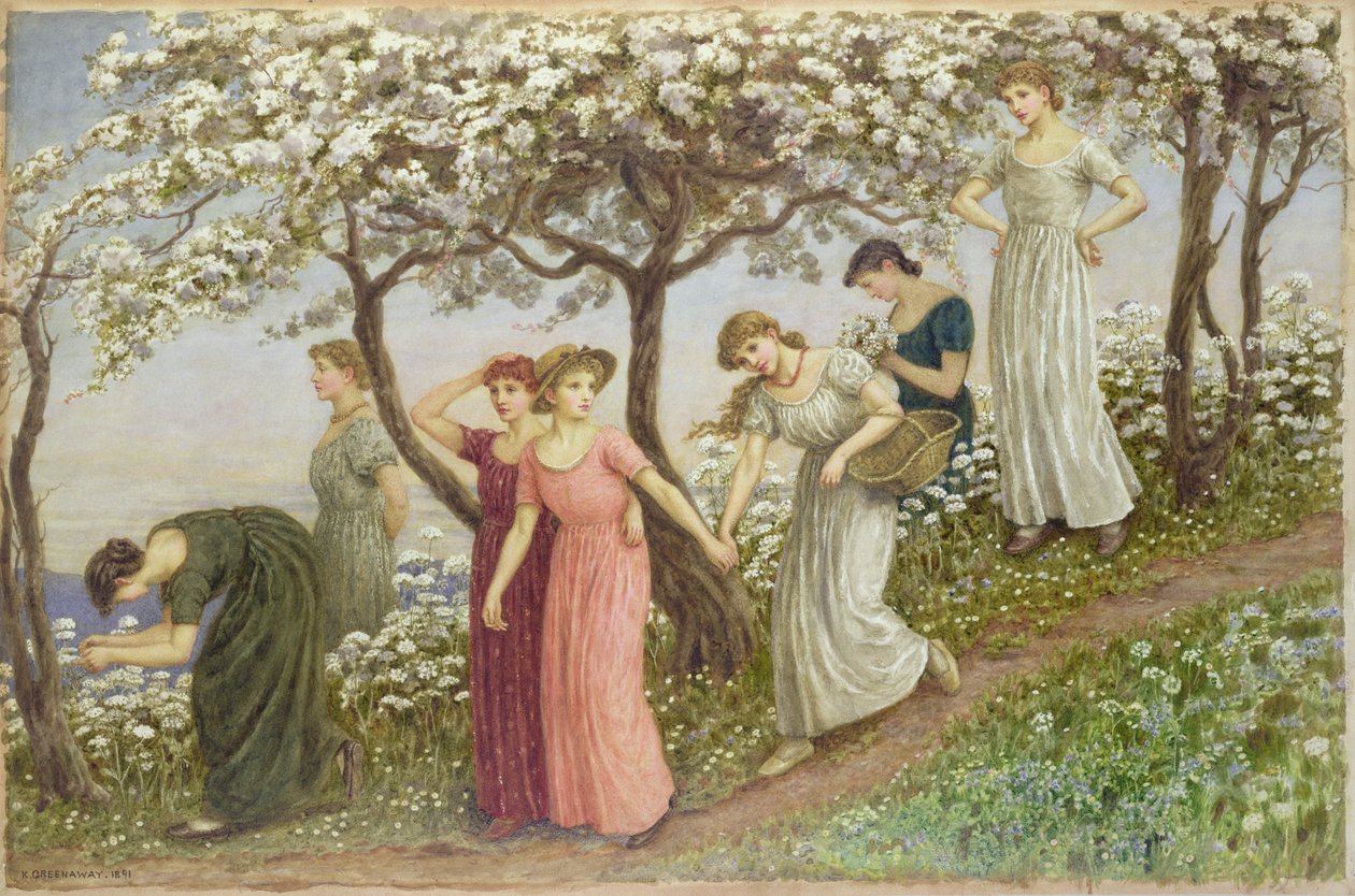 A través de las Flores Blancas, 1891 de Kate Greenaway