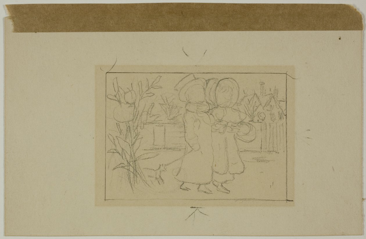 Dos figuras caminando de Kate Greenaway