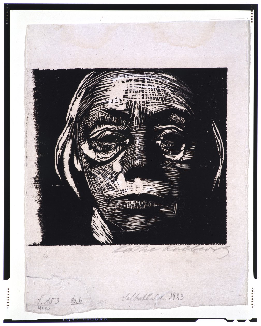 Autorretrato, 1923 de Käthe Kollwitz