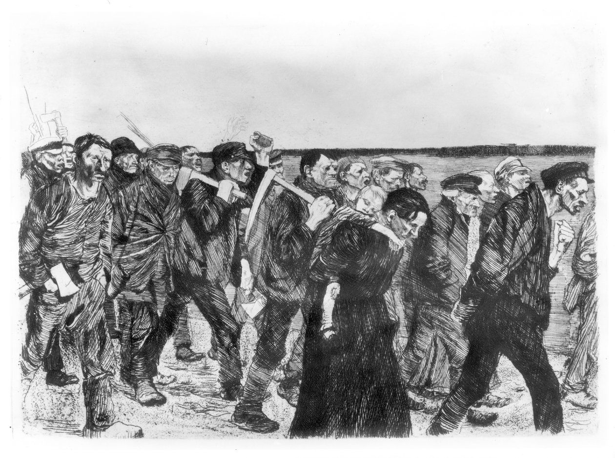 La Marcha de los Tejedores en Berlín de Käthe Kollwitz