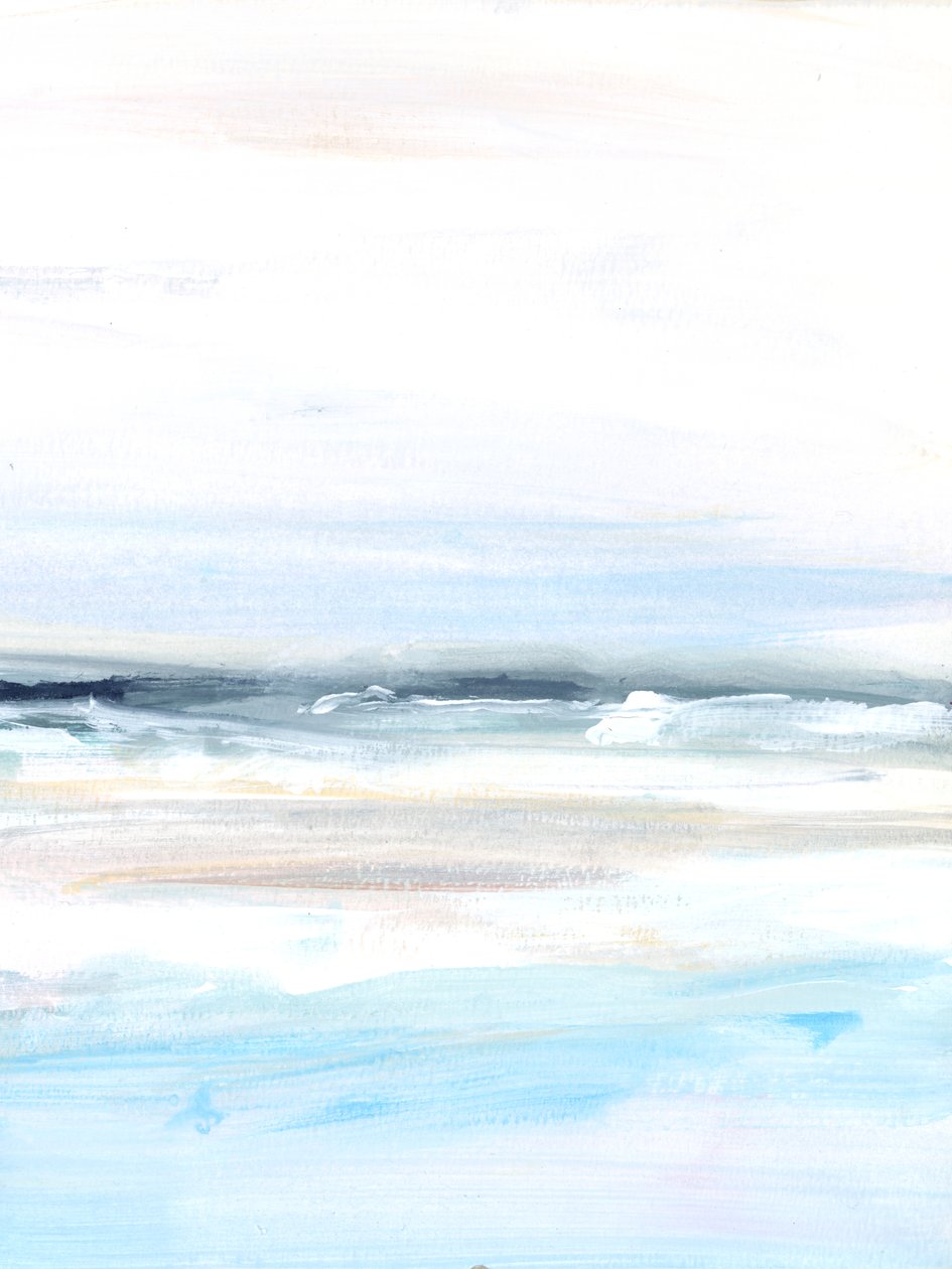 Marea oceánica 2, 2023 (acrílico sobre papel) de Katie Ré Scheidt