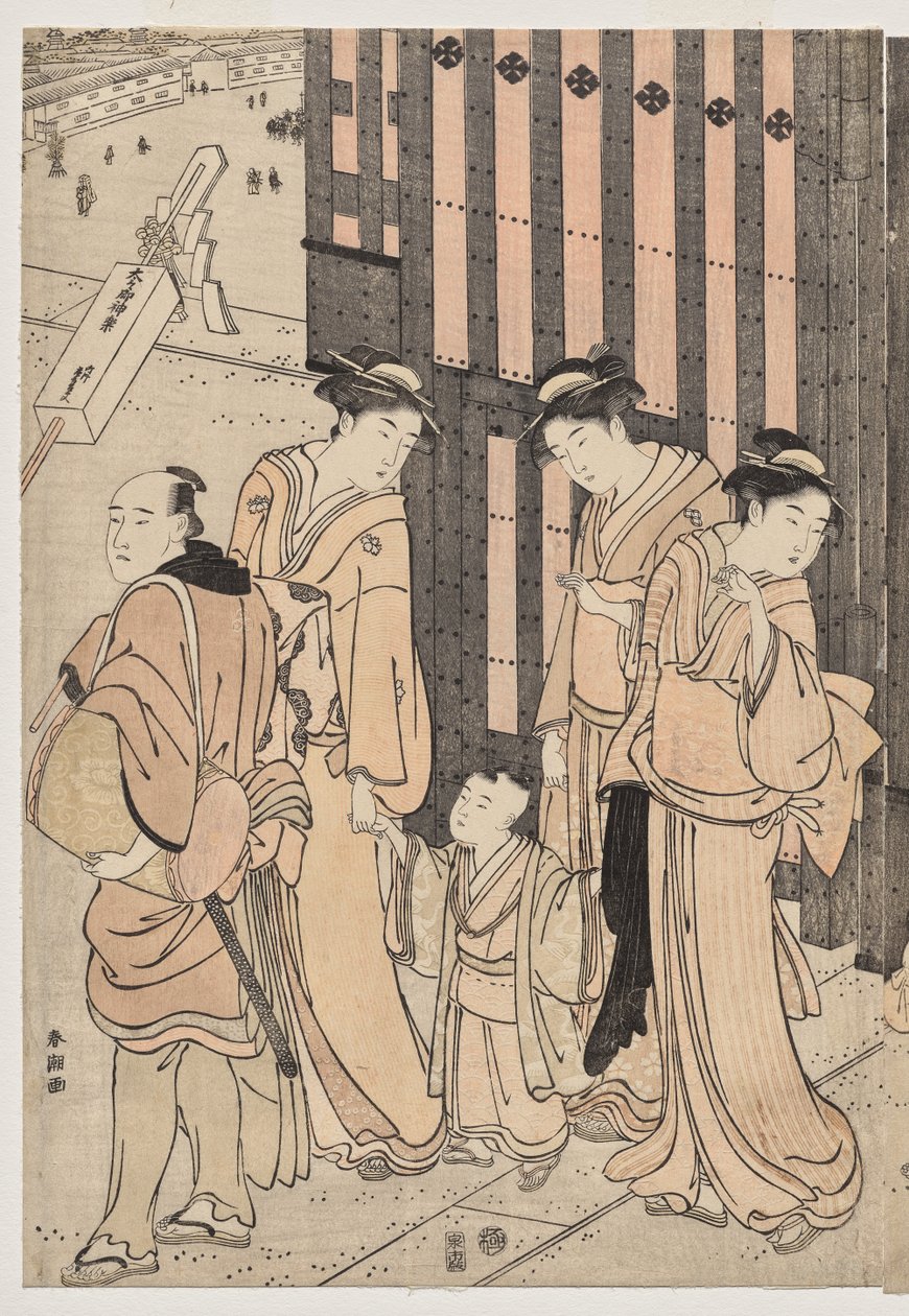 Mil Otoños, Diez Mil Años en el Puente Tokiwa de Katsukawa Shuncho