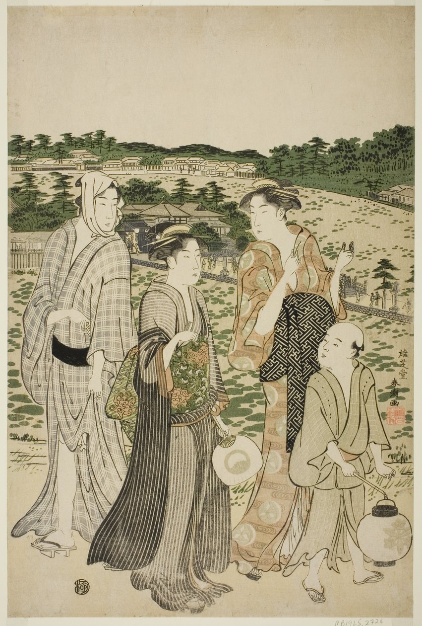 Santuario Benten en el estanque Shinobazu de Katsukawa Shuncho