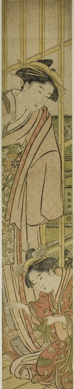 Jugando Temari de Katsukawa Shuncho