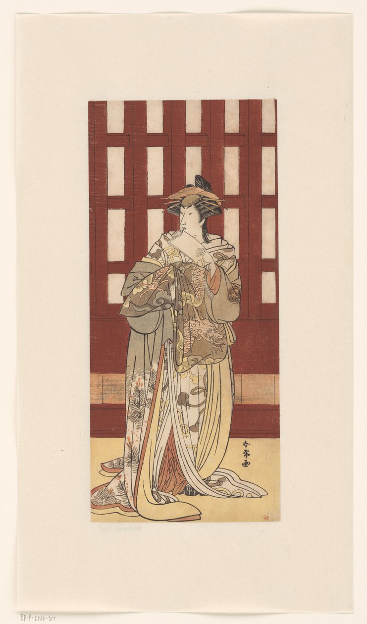Actor en un papel femenino de Katsukawa Shunjo