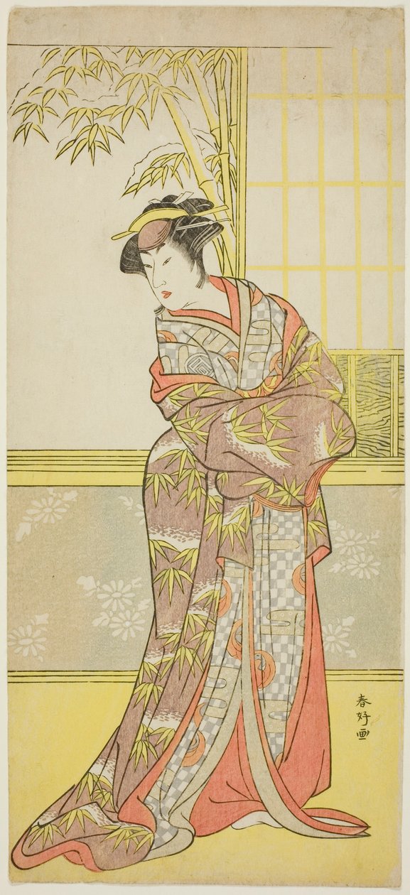 Actor Sanogawa Ichimatsu III Posiblemente como Masago Gozen en "A Courtesan