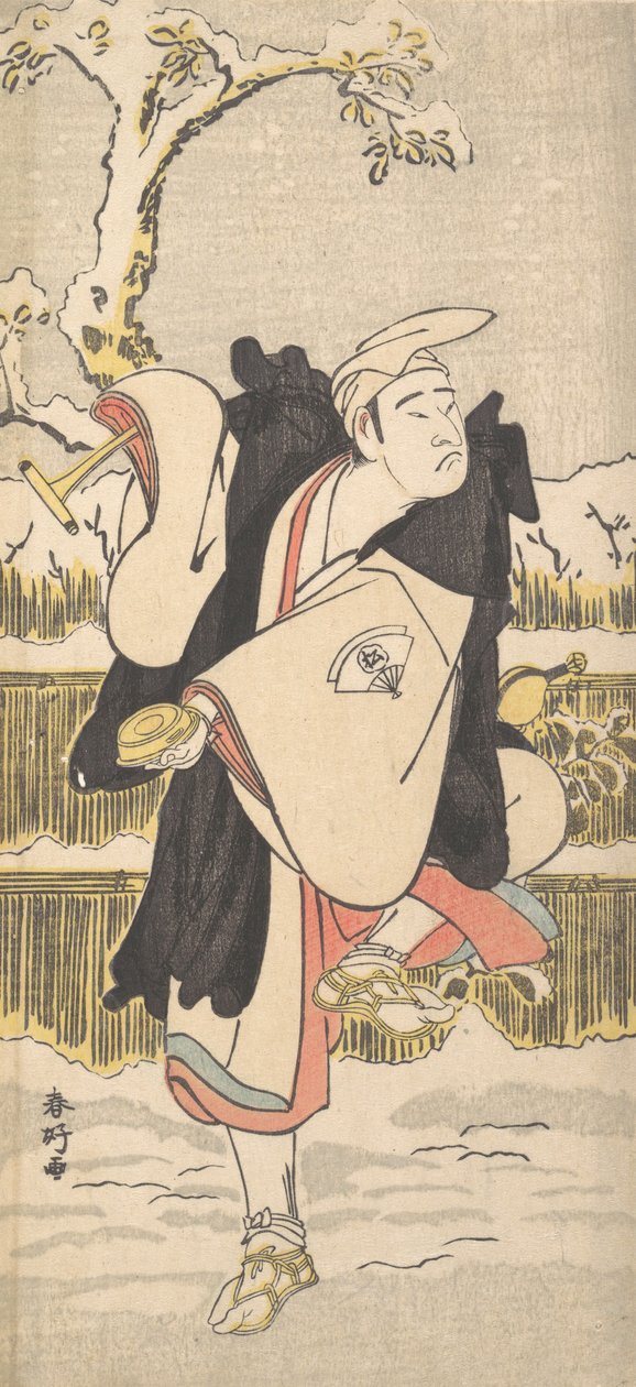 Onoe Matsusuke como un monje budista mendicante, ca. 1790 de Katsukawa Shunko