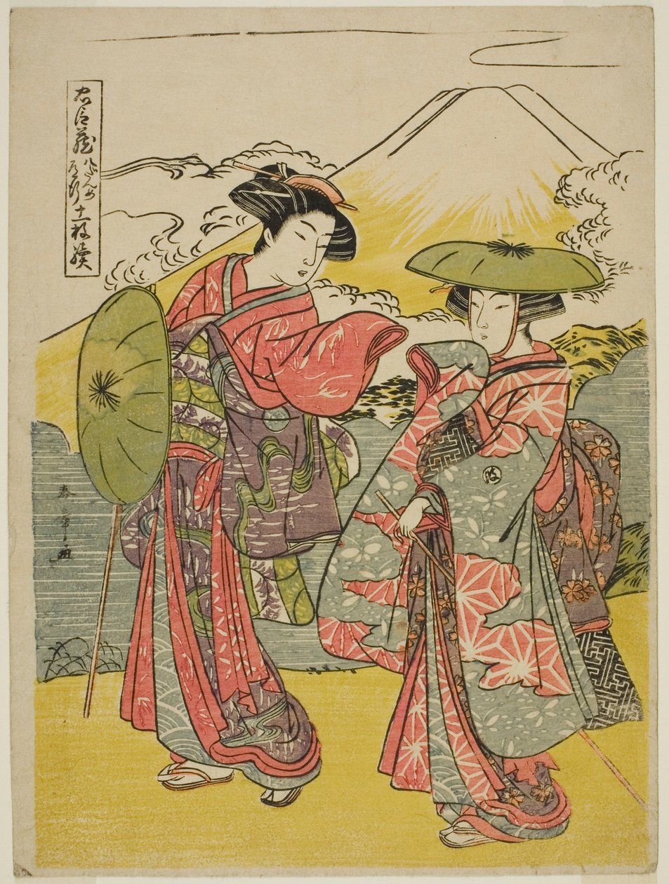 Acto Ocho: Viaje Nupcial de la obra Chushingura (Tesoro de Retenedores Leales) de Katsukawa Shunsho