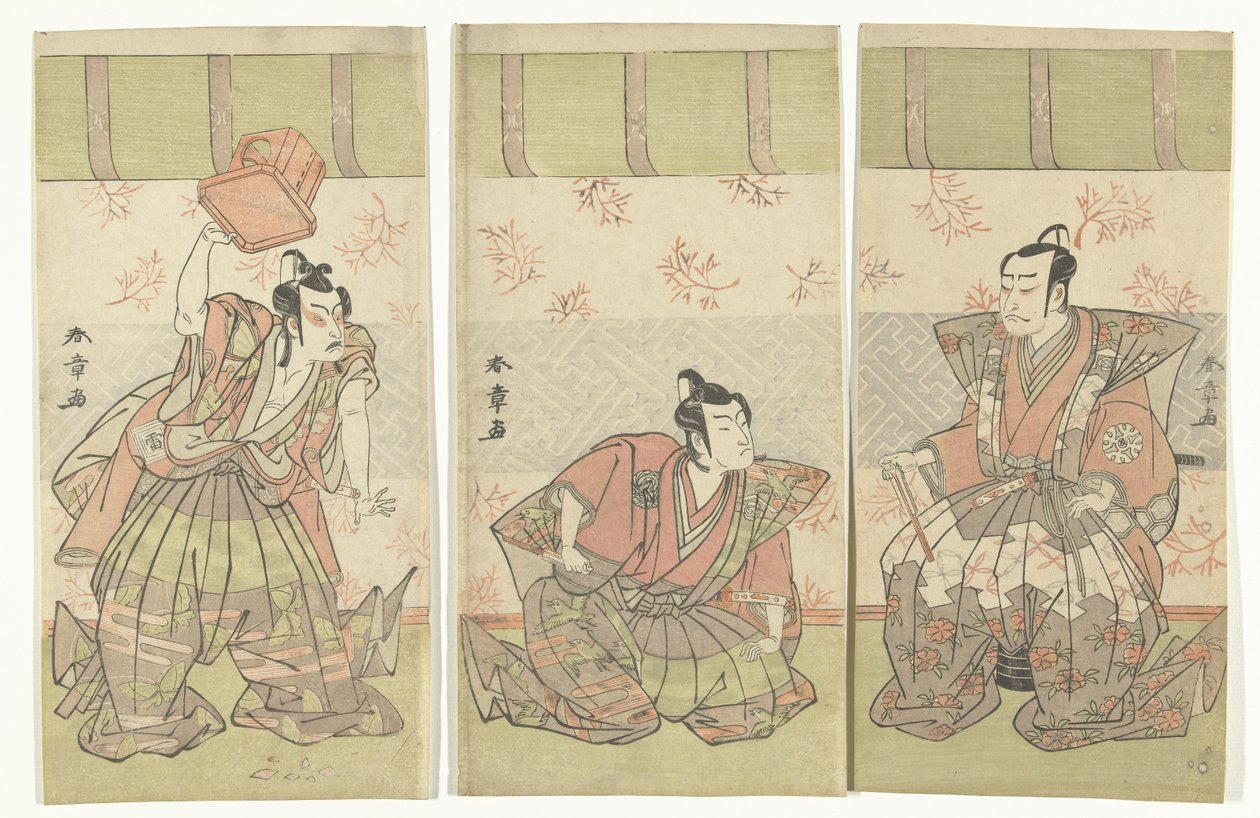 Tríptico de actores de Katsukawa Shunsho