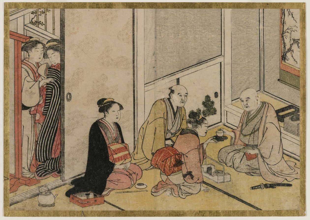 Escena interior de Katsukawa Shunsho