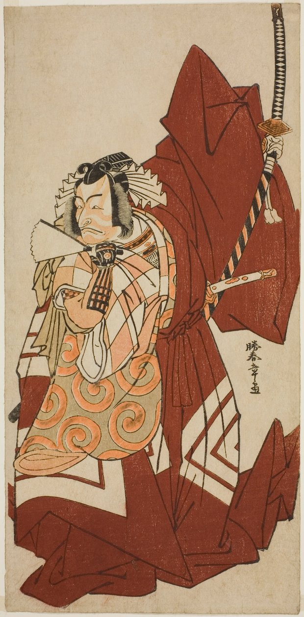 El actor Ichikawa Danjuro V como Hannya no Goro en la obra Sugata no Hana Yuki no Kuronushi, representada en el Teatro Nakamura en el undécimo mes, 1776 de Katsukawa Shunsho