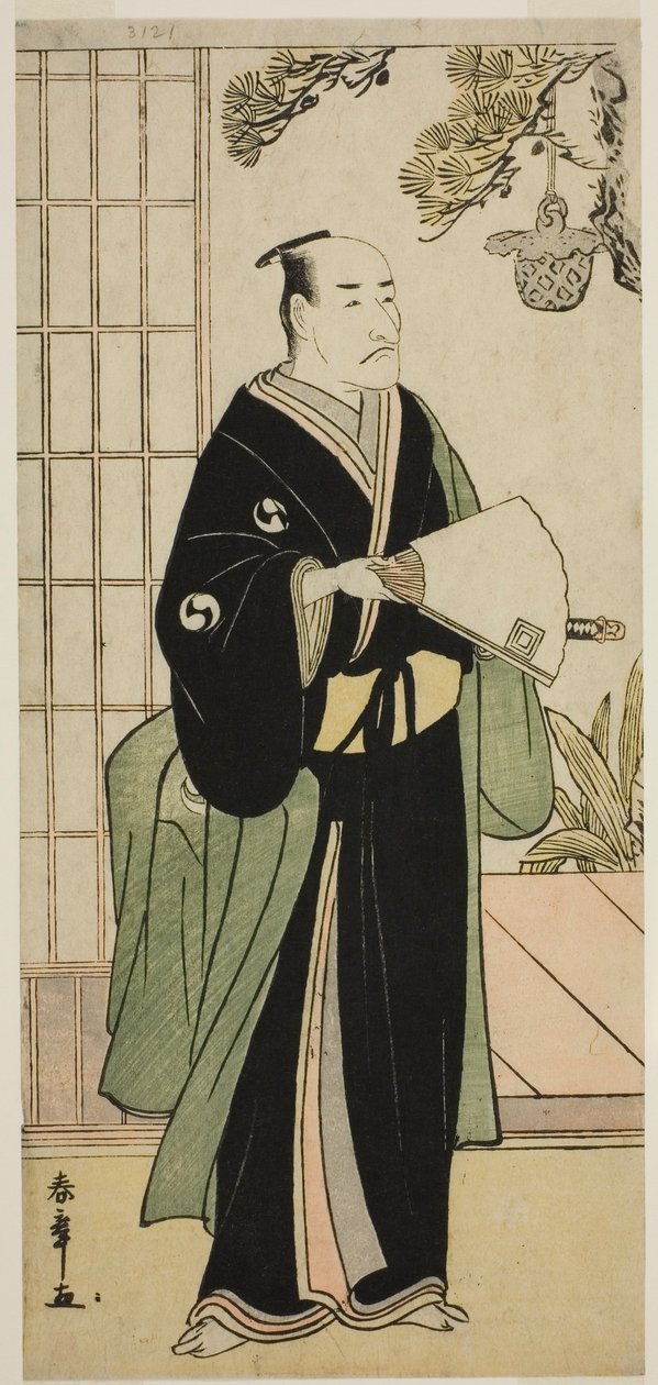 El actor Ichikawa Danjuro V como Oboshi Yuranosuke en la obra Kanadehon Chushingura, representada en el Teatro Nakamura en el quinto mes, 1783 de Katsukawa Shunsho