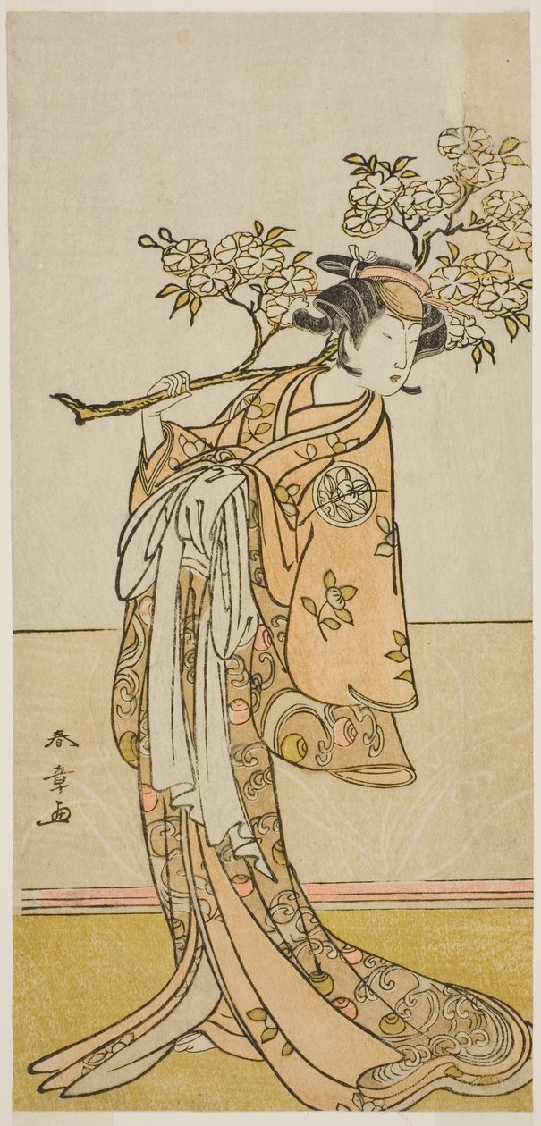 El actor Ichimura Uzaemon IX en un papel no identificado de Katsukawa Shunsho