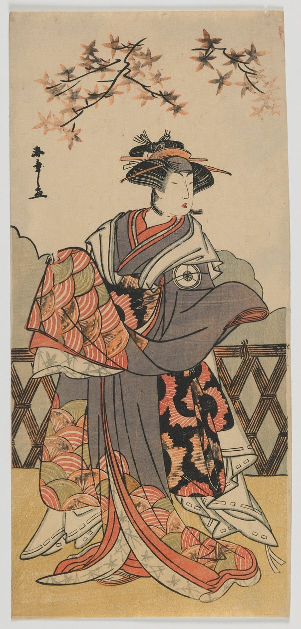 El actor Iwai Hanshiro IV, periodo Edo, finales de la década de 1780 (xilografía en color) de Katsukawa Shunsho