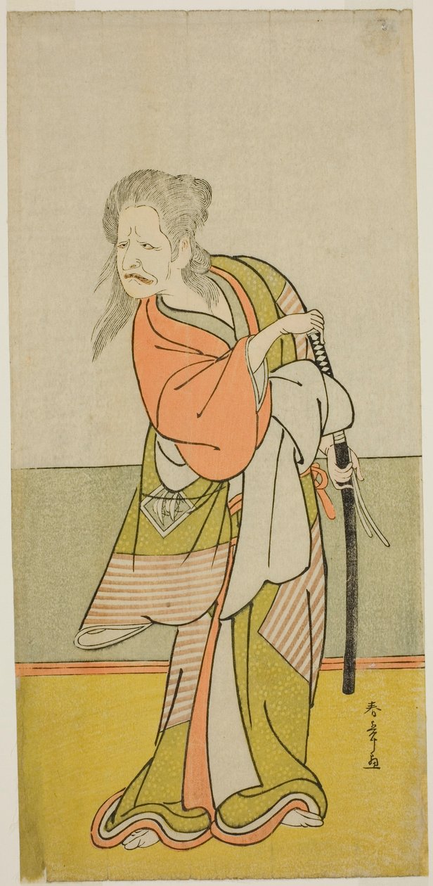 El actor Nakajima Kanzaemon III como Yaguchi no Karasu-baba en la obra Hono Nitta Daimyojin, representada en el Teatro Morita en el séptimo mes de 1777 de Katsukawa Shunsho