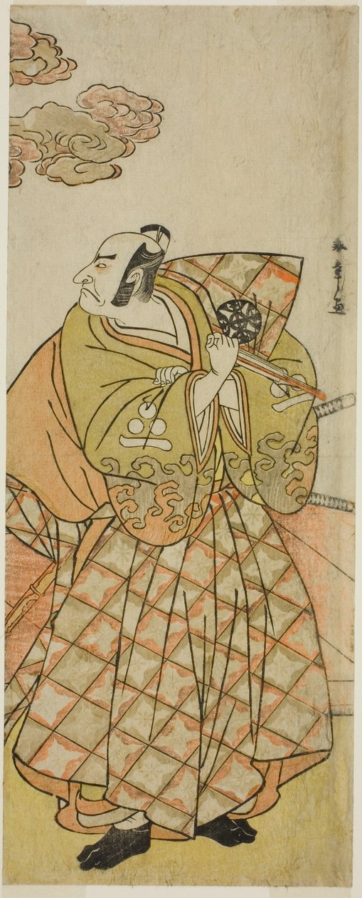 El actor Nakamura Nakazo I como Watanabe no Tsuna en la obra Shitenno Tonoi no Kisewata, representada en el Teatro Nakamura en el undécimo mes de 1781 de Katsukawa Shunsho