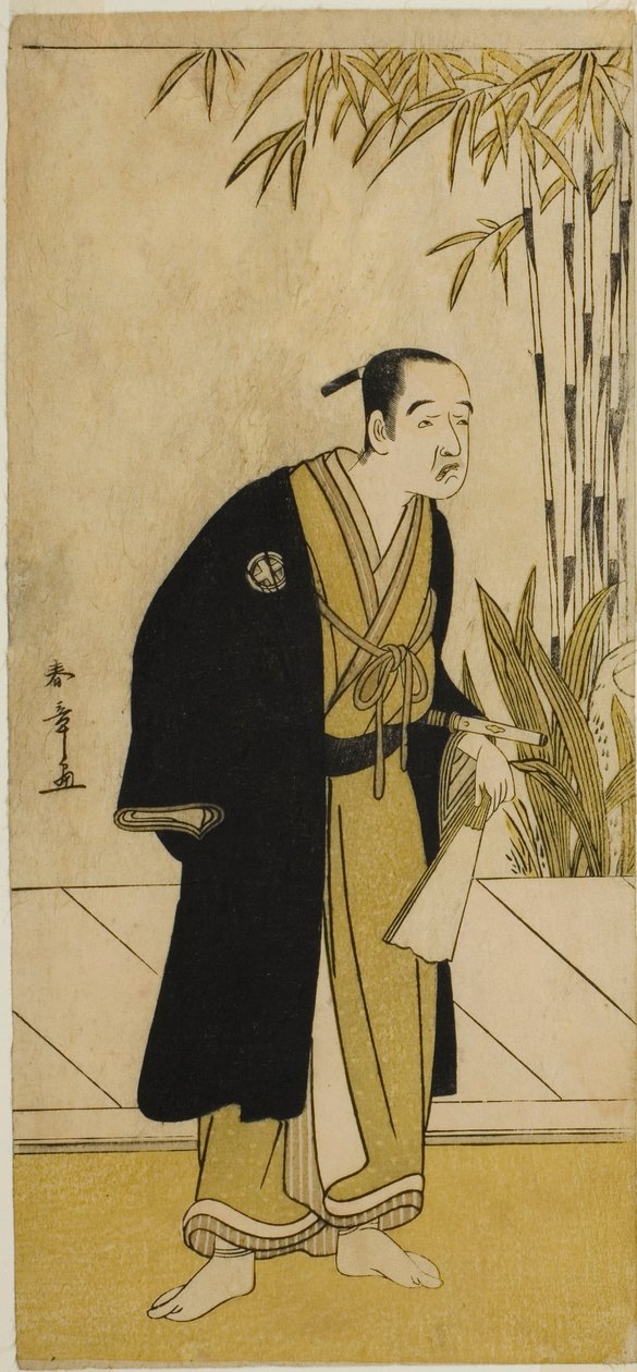 El actor Otani Tomoemon I como Kajino Choan (?) en la obra Hono Nitta Daimyojin (?), representada en el Teatro Morita (?) en el séptimo mes, 1777 de Katsukawa Shunsho