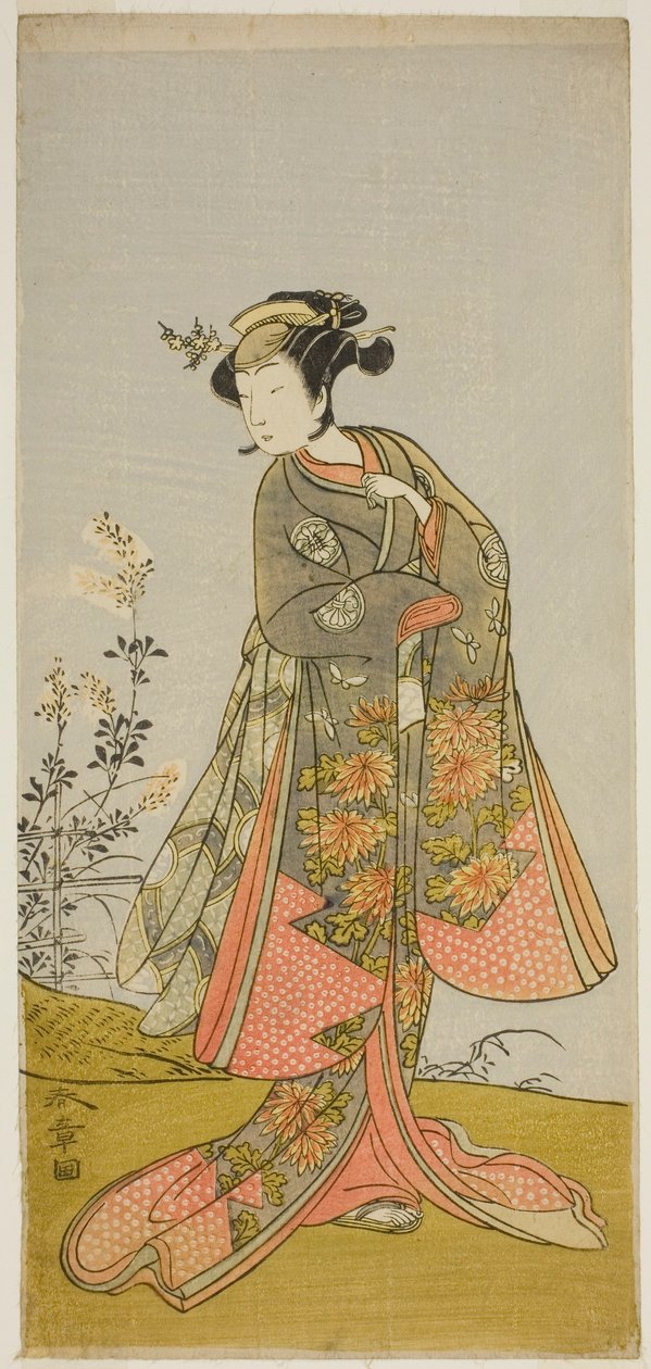 El actor Segawa Yujiro I en un papel no identificado de Katsukawa Shunsho