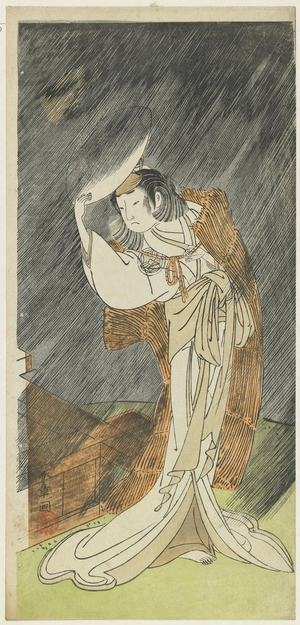 Yamashita Kinsaku II como Lady Asaka de Katsukawa Shunsho
