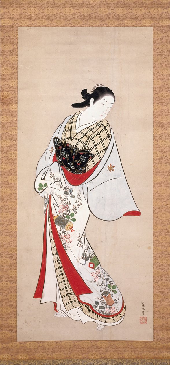 Retrato de Takao (tinta y color sobre papel) de Katsunobu Kondo