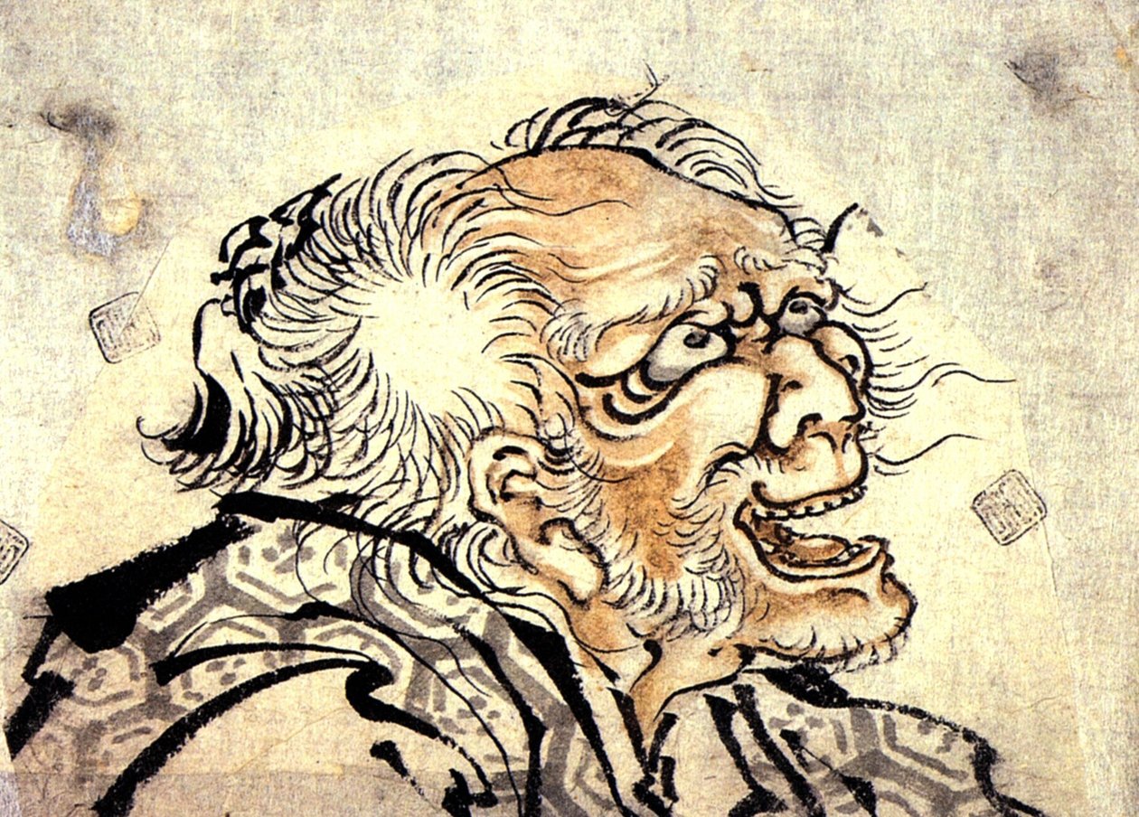 Cabeza de un anciano de Katsushika Hokusai