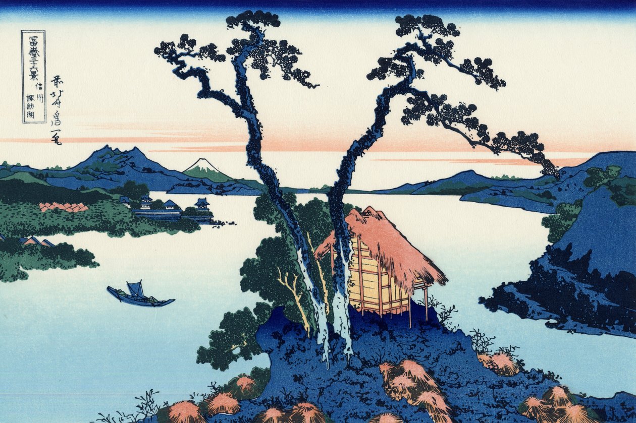 Shinshū Suwa-ko de Katsushika Hokusai