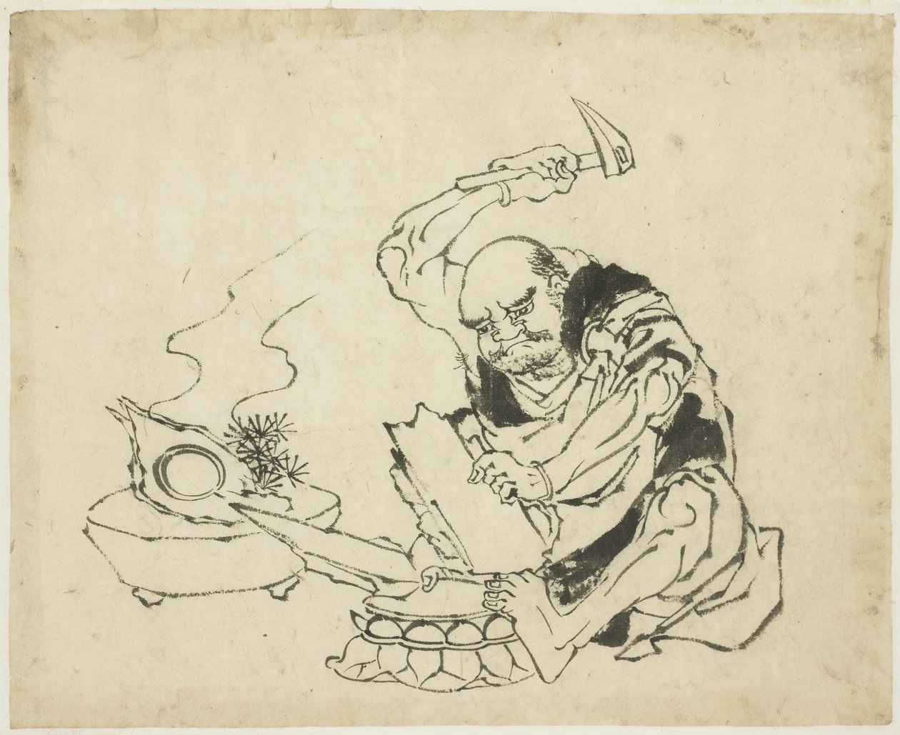 Monje Zen quemando imagen de Buda (T