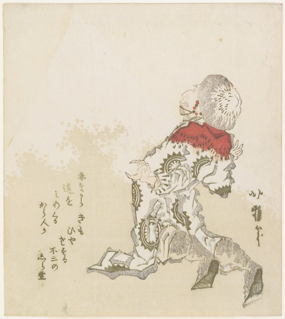 Coreano sorprendido por la vista del Monte Fuji, c.1830 de Katsushika Hokuga