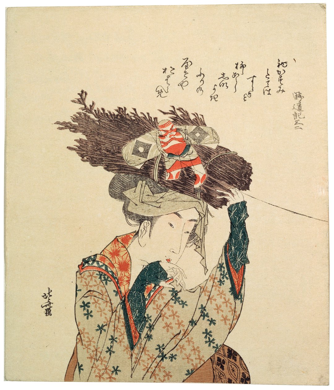Una chica de Ohara de Katsushika Hokusai