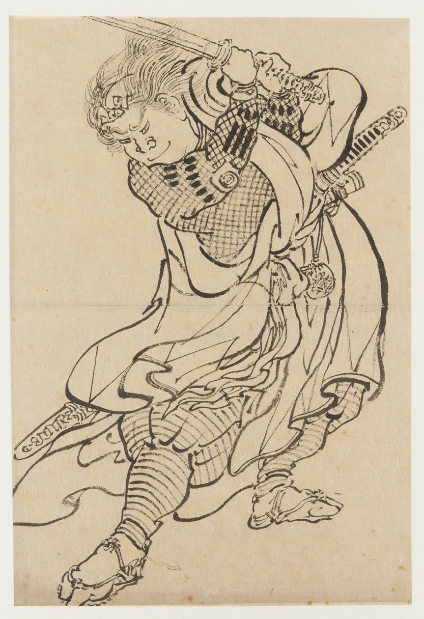 Un guerrero de Katsushika Hokusai