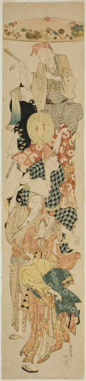 Danza del Festival Bon de Katsushika Hokusai