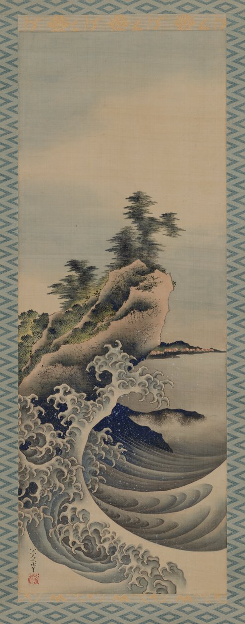 Olas rompiendo, período Edo, 1847 de Katsushika Hokusai