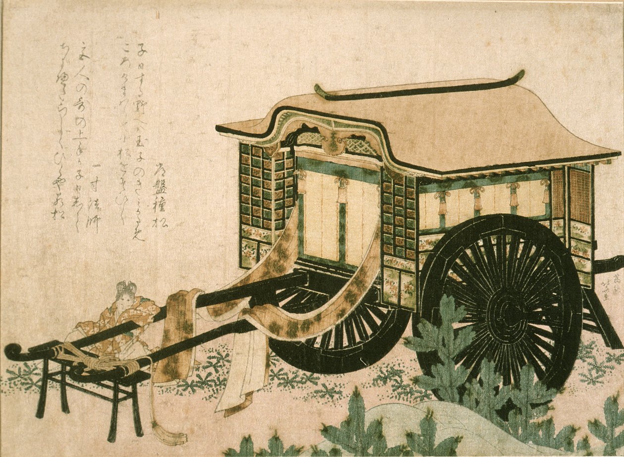 Carruaje de la corte de Katsushika Hokusai