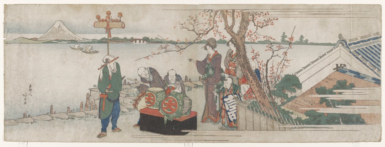 Artistas del Daikagura de Katsushika Hokusai