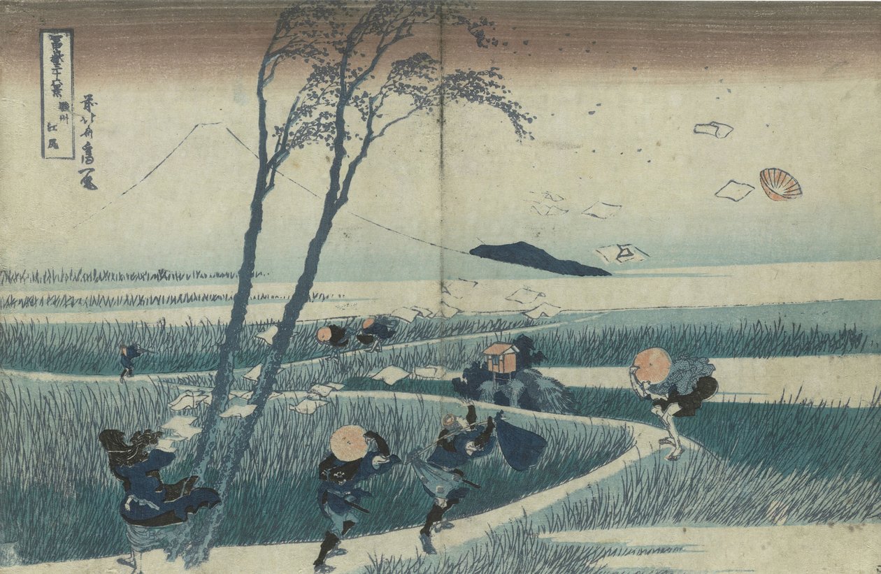 Ejiri en la provincia de Suruga de la serie Treinta y Seis Vistas del Monte Fuji, c. 1830 de Katsushika Hokusai