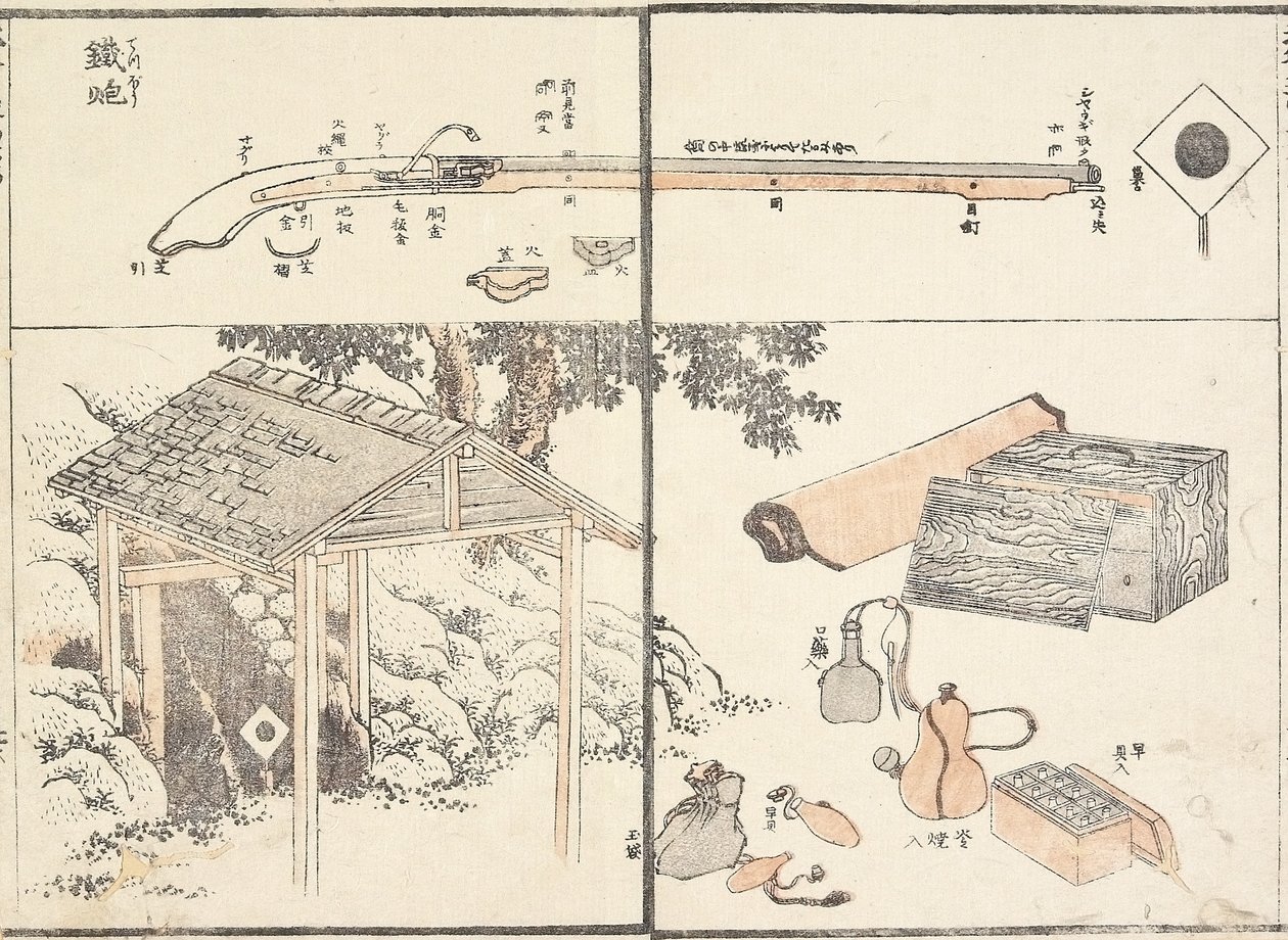 Fusil de chispa, 1817 de Katsushika Hokusai