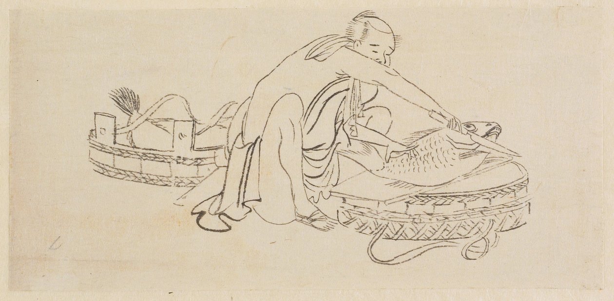 Vendedor de pescado de Katsushika Hokusai