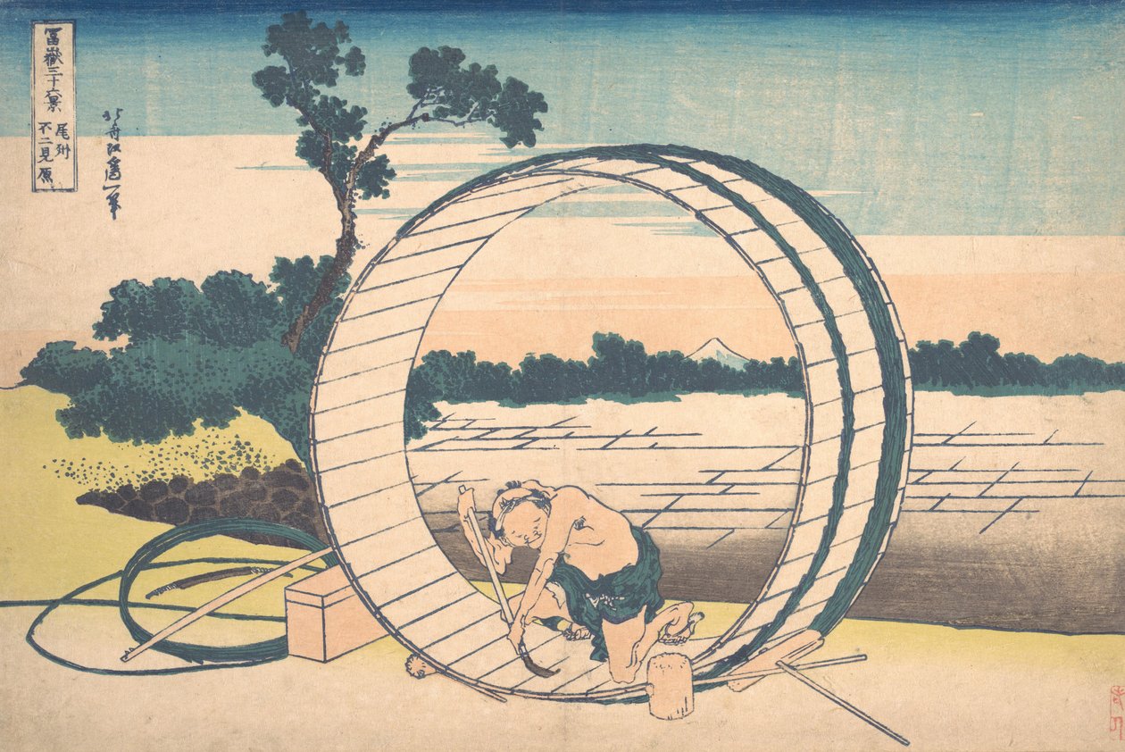 Fujimigahara en la Provincia de Owari, de la serie Treinta y seis Vistas de Katsushika Hokusai