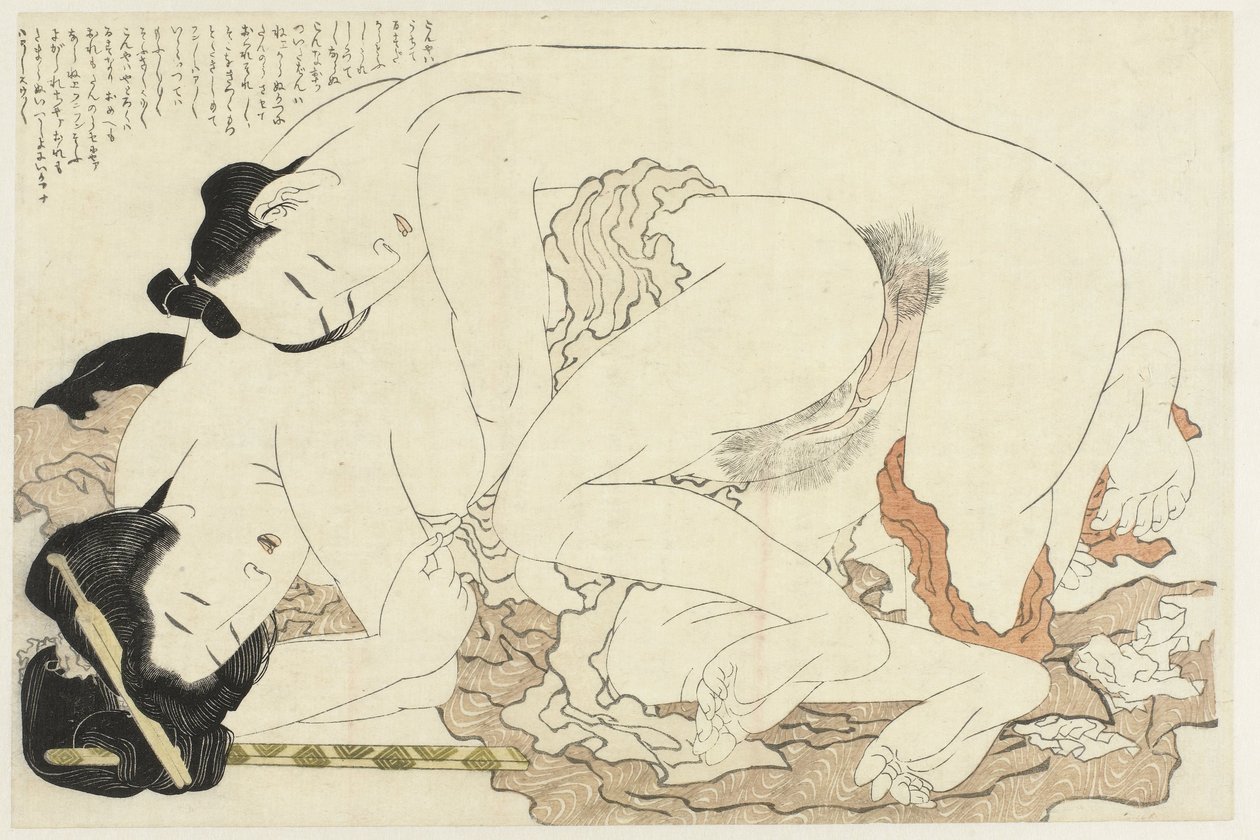 mujer casada con amante La planta de Adonis (título de la serie) Fukujuso (título de la serie) de Katsushika Hokusai