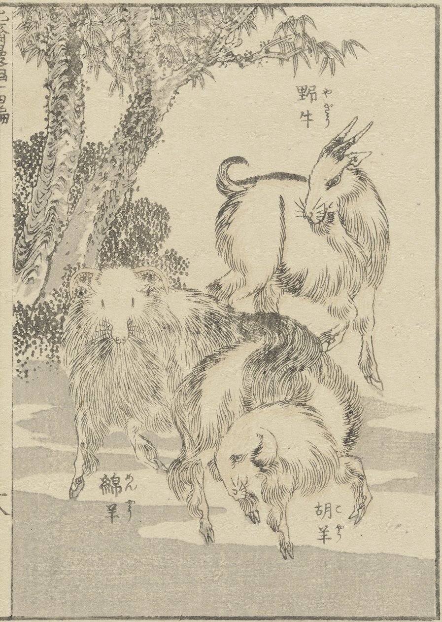 Cabras, c. 1840 de Katsushika Hokusai