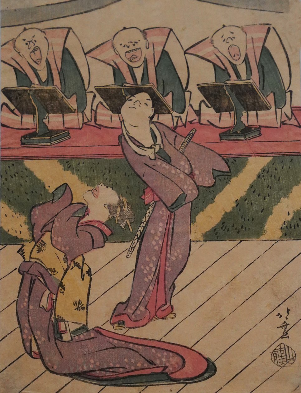 Escenario Kabuki, c. 1811-13 (impresión) de Katsushika Hokusai