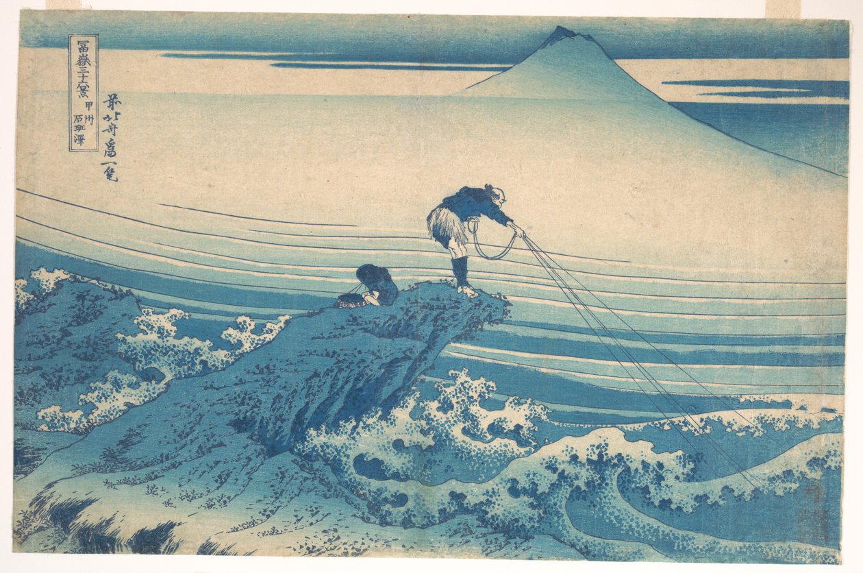 Kajikazawa, en la provincia de Kai (Kōshū Kajikazawa), de la serie «Las treinta y seis vistas del monte Fuji» (Fugaku sanjūrokkei) de Katsushika Hokusai