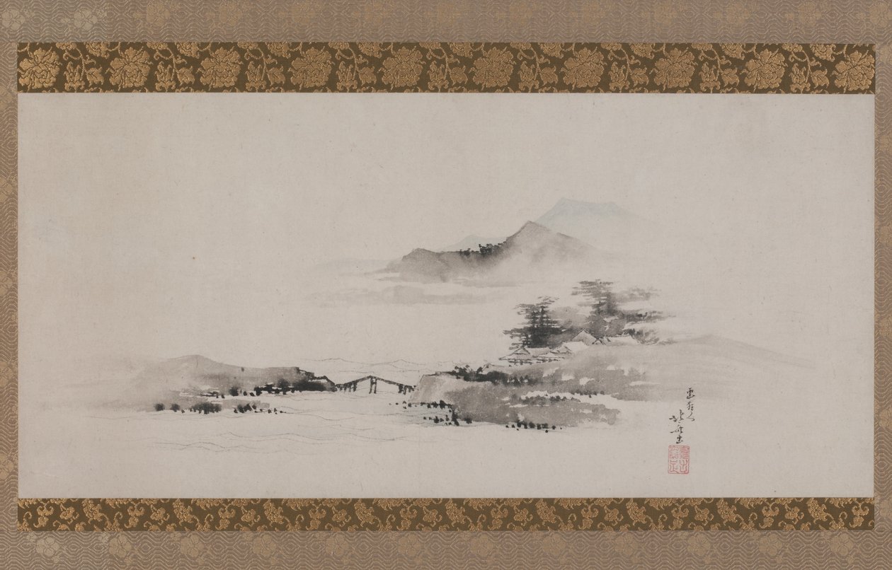 Paisaje, período Edo, c.1801-02 de Katsushika Hokusai