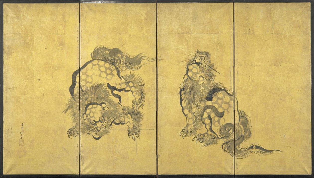 Leones de Katsushika Hokusai
